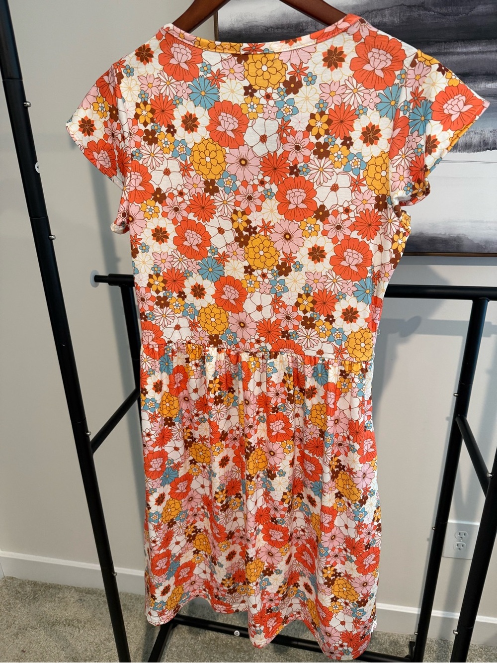 Fantastlook Floral Midi Dress in Coral Mix - Picture 5 of 5